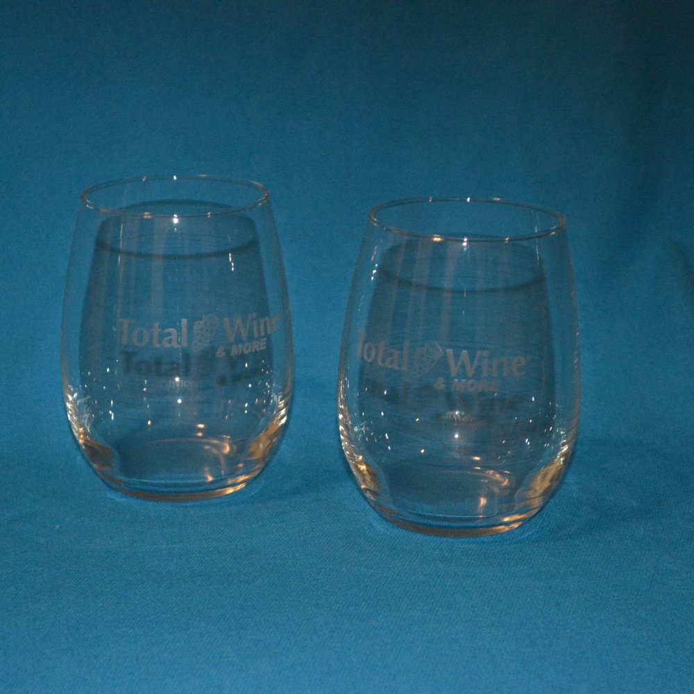 Stemless wine glass pair